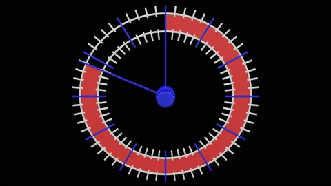 Animation of timer. 3D rendering. Stock Footage 192935933