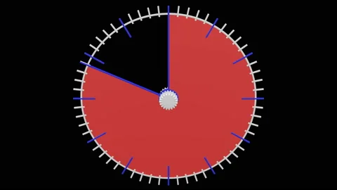 Animation of timer. 3D rendering. 스톡 동영상 195009325