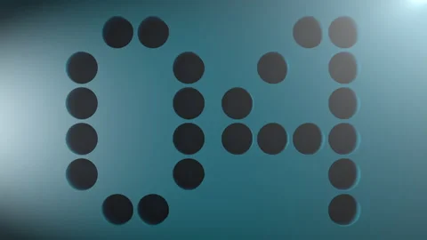 Animation of a timer with holes on a gray background 库存影片 197512241