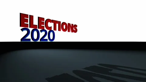 Animation titles Elections 2020 Stock Footage 132727787