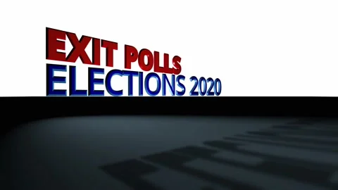 Animation titles EXIT POLLS Stock Footage 132727798