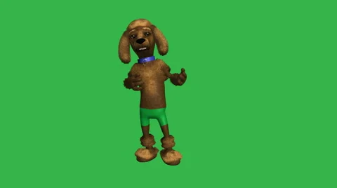 ANIMATION - Toon Poodle talking 스톡 동영상 46739654