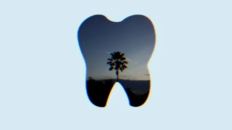 Animation of tooth with picture inside Video stock 129681457