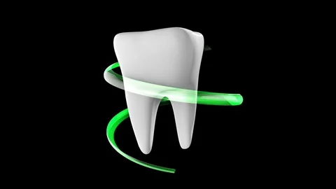 Animation of Tooth Rotation Stock Footage 82981254