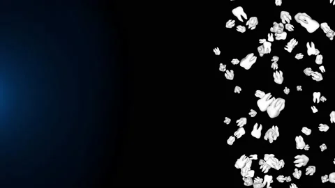 Animation of Tooth Rotation. Seamless Looping 4K Video Backgrounds. Stock Footage 186763573