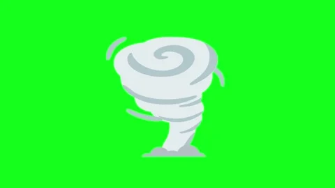 Animation of tornado on green screen | Stock Video | Pond5