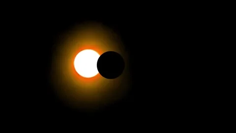 An animation of a total solar eclipse Stock Footage 271220732