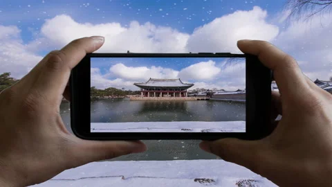 Animation of Touchscreen Smart Phone record video on time lapse Stock Footage 139583559