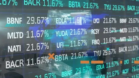 Animation of trading board, multiple inf... | Stock Video | Pond5