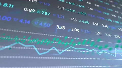 Animation of trading board over multiple... | Stock Video | Pond5