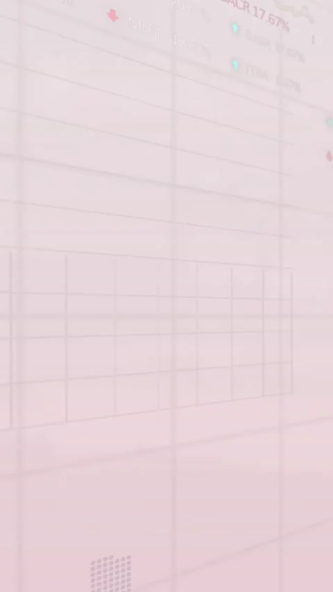 Animation of trading boards and graphs over grid pattern against abstract Stock Footage 344557494