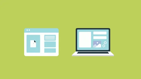 Animation transferring domain data to new server using FTP Video stock 304975523