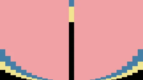Animation transition pixels squares yellow blue pink and black colors from up Stock-Footage 95665958