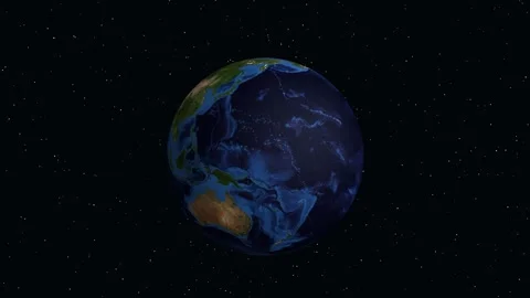 Animation Transitioning from Space to Prague Czechia Location Stock Footage 345012318