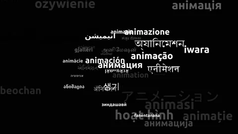 Animation Translated in 45 Worldwide Languages Endless Looping 3d Zooming Wor Stock Footage 145211992