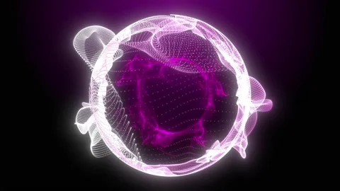 Animation of transparent shiny sphere with pink core inside 動画素材 329319435