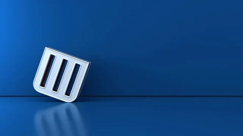 Animation of a trash can. The concept of purity and order. Stock Footage 122427363