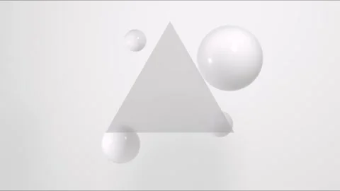 Animation-Triangle-Floating-White-Spheres Stock Footage 316457250