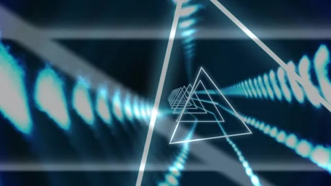 Animation of triangles and lines moving Stock Footage 327958166