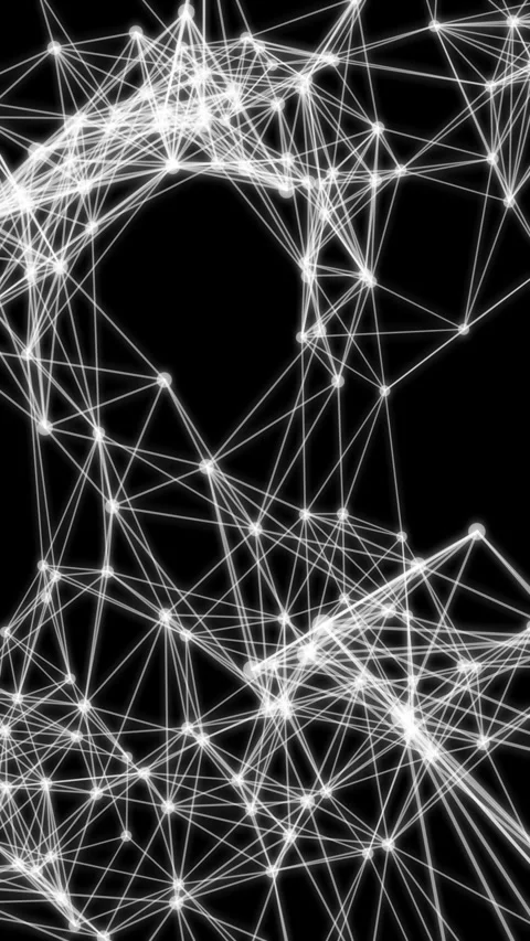 Animation - Triangles fantasy abstract technology and Stock Footage 345433316