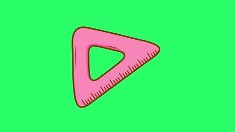 Animation triangular ruler isolate. Stock Footage 249887780