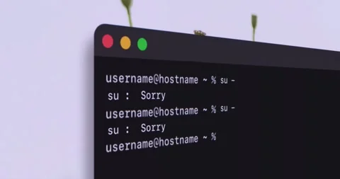 Animation try attempt enter root user laptop Stock Footage 314762300