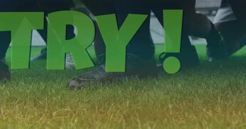 Animation of try text over diverse male ... | Stock Video | Pond5