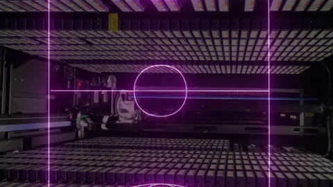Animation of tunnel over warehouse Stock Footage 312669145