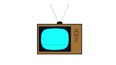 Animation of the TV. Cartoon Stock Footage 107103692
