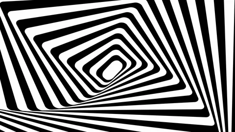 Animation of twisted rectangle  optical illusion Moving Around in Spiral Stock Footage 101389275