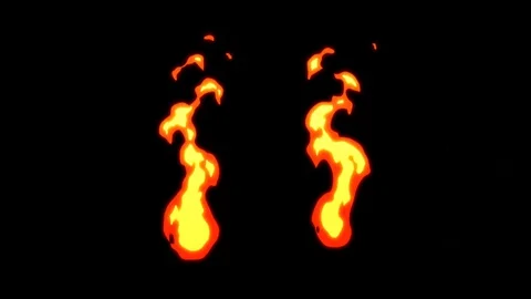 Animation two Flame shine Stock Footage 128419144