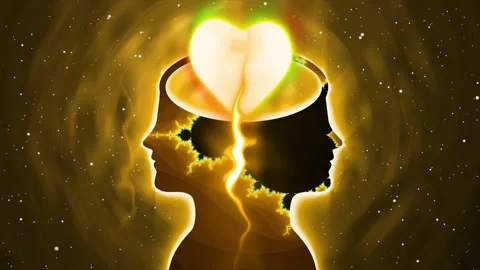 Animation of two people back to back with love symbol effect overhead Stock Footage 180627943