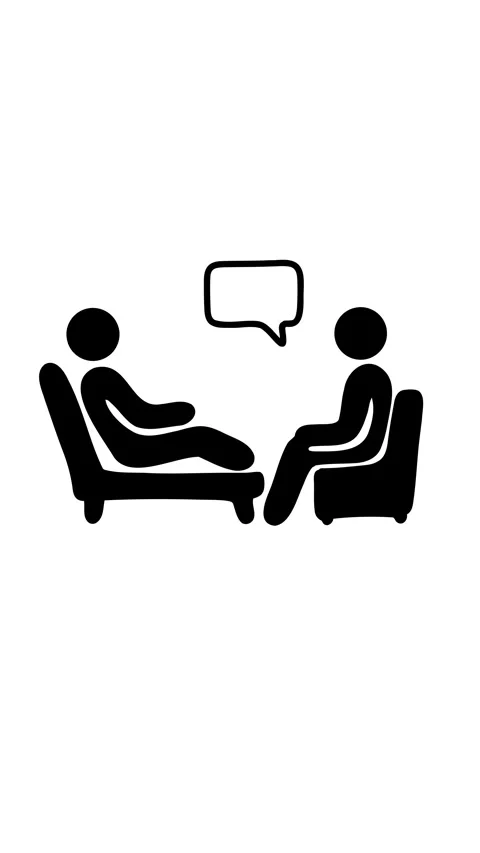 Animation two people sharing ideas during conversation sitting face to face Stock-Footage 345582207