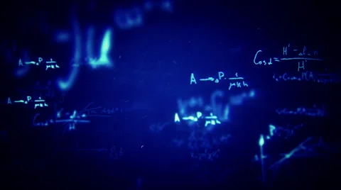 Animation of typing formulas Stock Footage 54922759