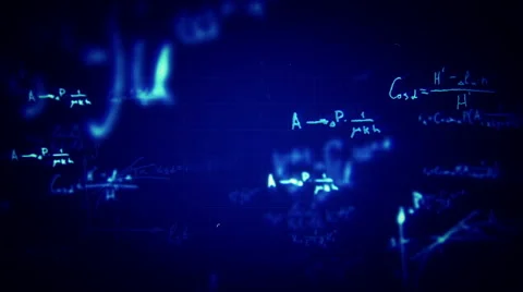 Animation of typing formulas Stock Footage 54922779