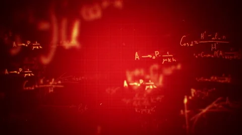 Animation of typing formulas Stock Footage 54922890