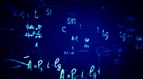 Animation of typing formulas Stock Footage 54923236