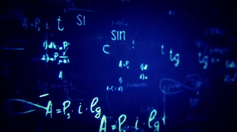 Animation of typing formulas Stock Footage 54923239