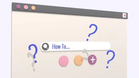 Animation of Typing Text How To In Search Engine. Stock Footage 276306440