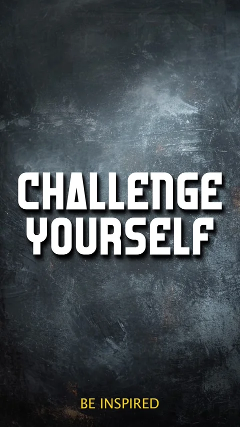 Animation Typography Of Positive Saying Title Challenge Yourself Stockbeeldmateriaal 295037642