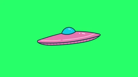 Animation UFO on green screen Stock Footage 238975683