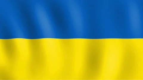 Animation of the UKRAINE flag. 4K Stock Footage 215697866