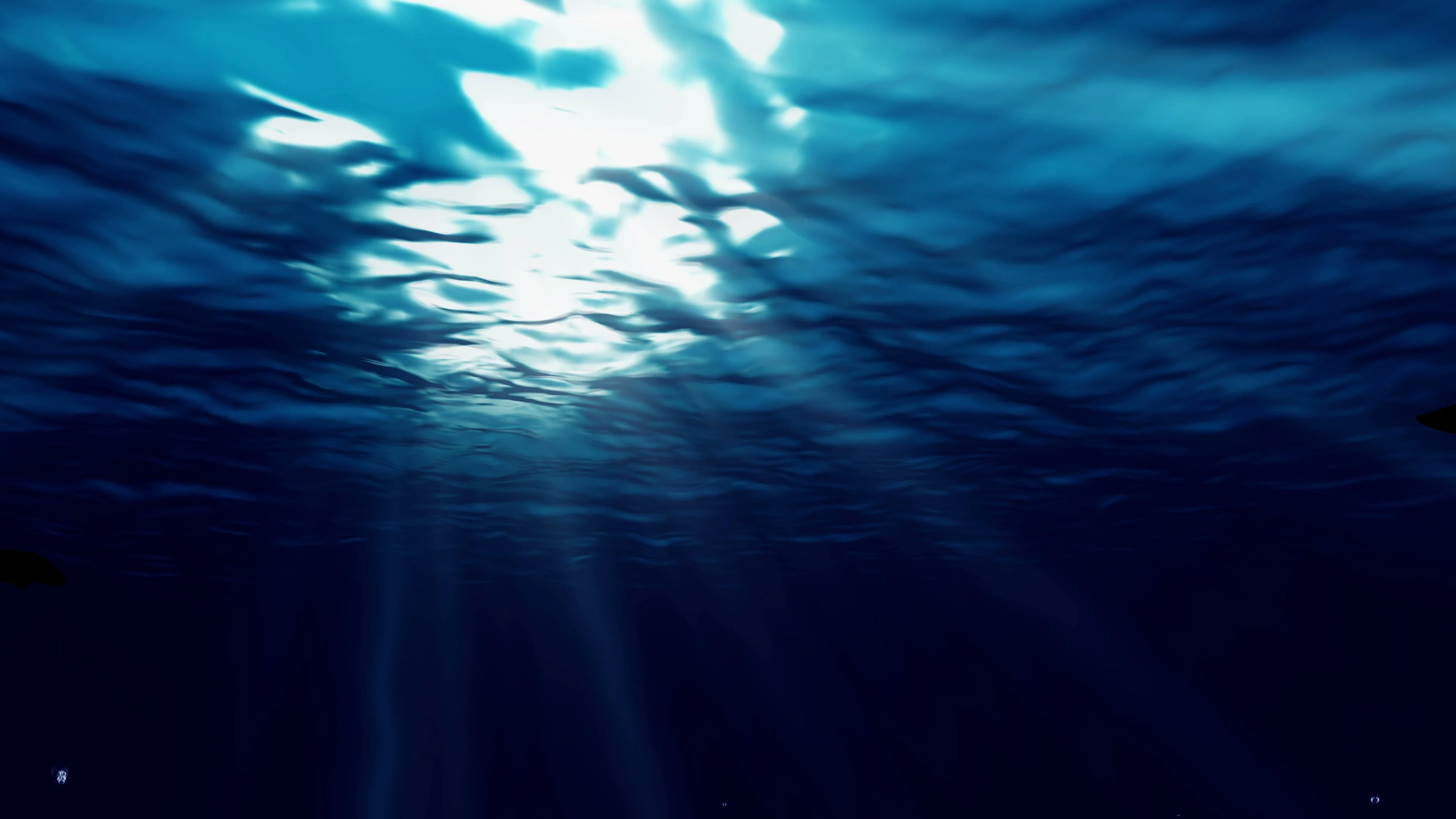 Animation of underwater on dark backgrou... | Stock Video | Pond5
