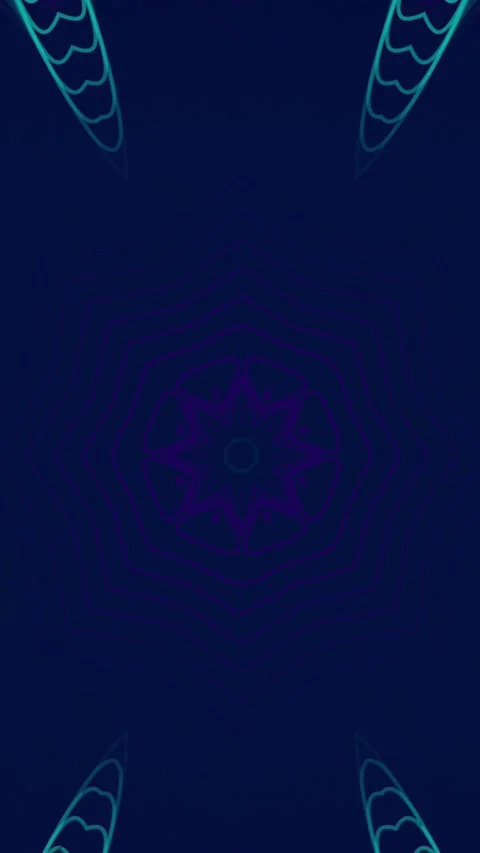 Animation of unique kaleidoscope pattern and computer networking glitch Stock Footage 322561070