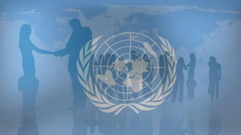 Animation Of United Nations Flag Over Wo... | Stock Video | Pond5