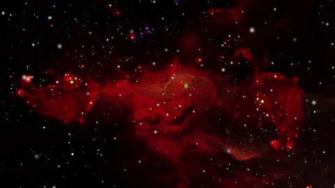 Animation of universe outer space, red galaxy and the stars moving Stock Footage 260501885