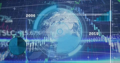 Animation of unk text binary code over icons and data processing on black Stock Footage 327525420