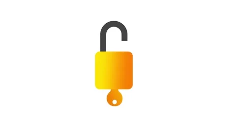 Animation of Unlocked Padlock Icon Stock Footage 300888794