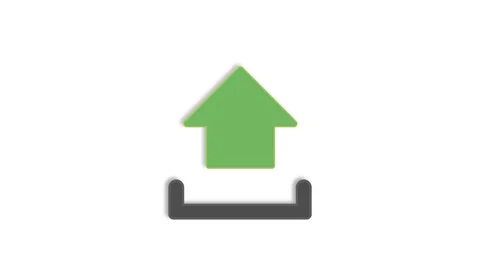 Animation of Upload Symbol. 2 Different Points of View Stock Footage 119620686