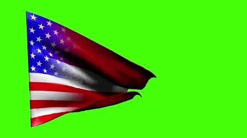 Animation of the US flag turns into the flag of Latvia. Stock Footage 219340294
